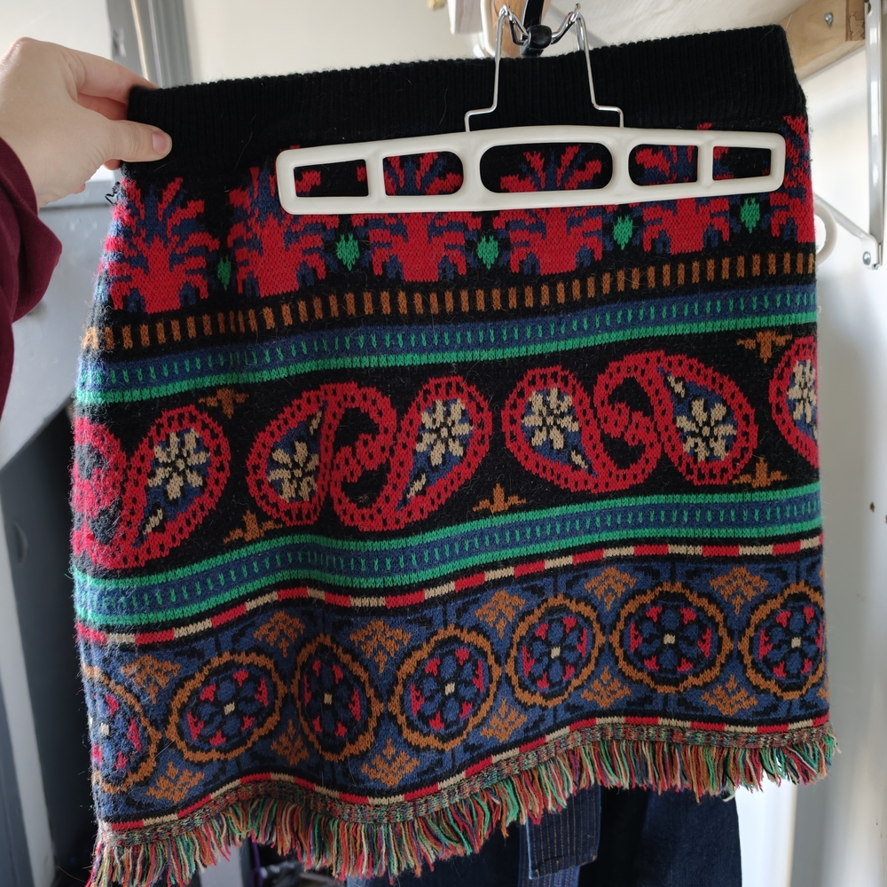 FARM Rio Colorful Knit Mini Skirt